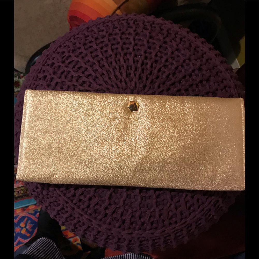 COPY - VINTAGE LANCE GOLD METALLIC CLUTH PURSE